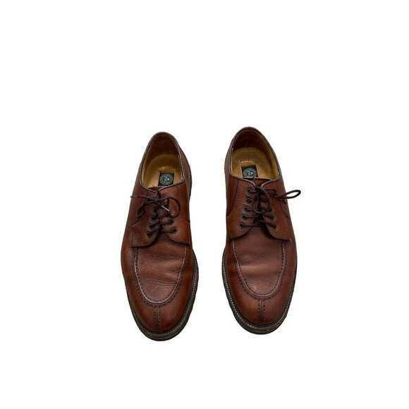 EVERGREEN FOOTWEAR MEN'S BROWN LEATHER DERBY LACE-UP SHOES SZ 10.5 - Picture 2 of 8